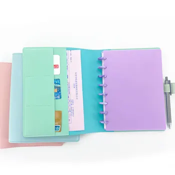 2022 T Perfurador Notebook Cogumelo Buraco Planejador De Cobertura A5 Rosa, Azul, Verde, Jornal De Negócios E Diário De