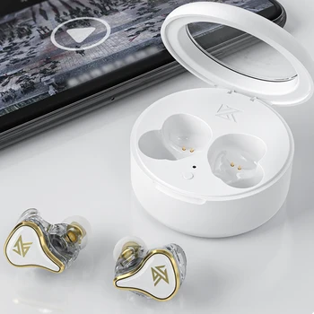 Kz Sk10 Fones de ouvido Bluetooth sem Fio 5.2 Híbrido Aparelhagem hi-fi Jogo de Fones de ouvido do Controle do Toque com Cancelamento de Ruído Esporte наушники бесповородные