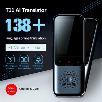 138 Talen T11 Draagbare Inteligente De Voz Vertaler Em Tempo Real Multi-Taal Toespraak Interactieve Offline Vertaler Viagens De Negócios