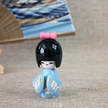 Japão Kokeshi Meninas Bonecos de Madeira de 9 cm