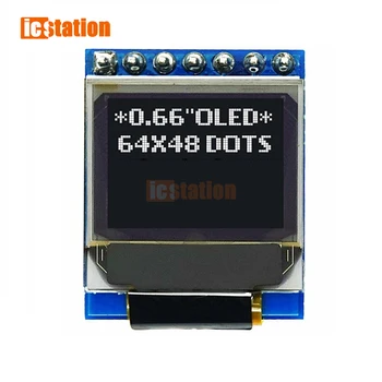 0.66 polegadas 6448 OLED Display LCD Módulo de 64x48 4Pin IIC / 7Pin I2C Interface SPI SSD1306 do LCD para o Arduino, AVR STM32