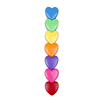 7Pcs/Pack Mini Marcadores Coração em forma de Colorir os Marcadores de Bolso Caneta de Marcador Empilhável Removível Presente de Aniversário Conjunto para Criança