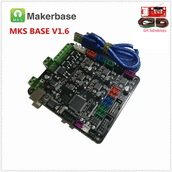 Impressora 3D placa-mãe MKS BASE de V1.6 circuito integrado da placa compatível RAMPAS Mega 2560 Marlin controle de cartão de diy acessórios
