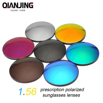 QIANJING 1.56 CR-39 Óculos de sol Polarizados Prescrição de Lentes Ópticas para a Condução de Pesca UV400 Anti-Reflexo de Lente Polarizada