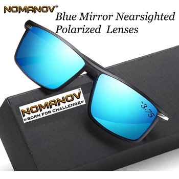 2019 Oculos Masculino Escudo Homens Polarizada Óculos De Sol Com Espelho De Óculos De Sol Feitos Miopia Menos Prescrição De Lentes De -1 A -6