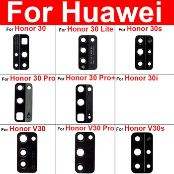 Lente de vidro Para o Huawei Honor 30 30lite 30s 30i V30s Vista V30 Pro Vidro da parte de Trás da Lente Lente Traseira da Câmera de Vidro Adesivo de Peças de Reposição