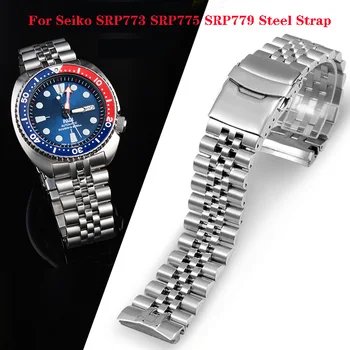 Sólido Inoxidável Relógio Banda Para Seiko Abalone Série Tartarugas Prospex SRPA21 SRP777 SRPC25 SRP773 SRP775 SRP779 Correia de Relógio 22mm