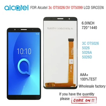 AAA+ TESTE de 100% Para o Alcatel 3C OT5026 5099 5026A 5026D display LCD com touch screen digitalizador assembly para Alcatel 3V OT5099 LCD