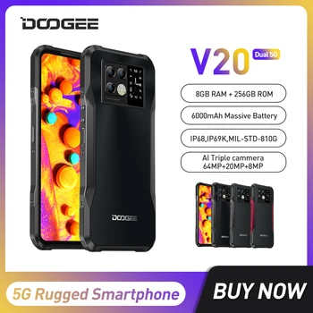 DOOGEE Robusto Telefone V20 Dupla 5G SmartPhone Android 11 6.43