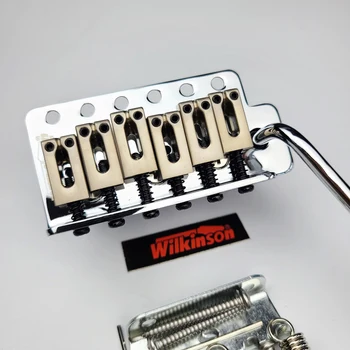 Wilkinson 6 Parafuso Tipo ST Guitarra Elétrica, Sistema de Vibração da Ponte para Stratocaster Strat Guitarra Cromo Prata WOV02