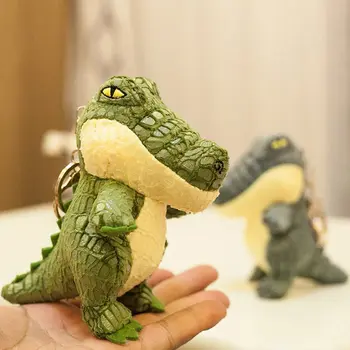 12CM de Crocodilo Recheado de Pelúcia de Animais Pingente de Chaveiro de Boneca Carrinho de Brinquedos Para Crianças Pequenas Mini Brinquedos do Plush do Bebê de Presente de Natal