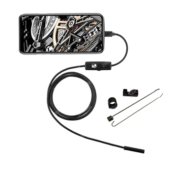 Endoscópica câmara de 1M A 1,5 M 2M serpente linha 5.5 mm lente impermeável USB PC / Android boroscópio câmara para o pipeline de reparação automóvel em casa