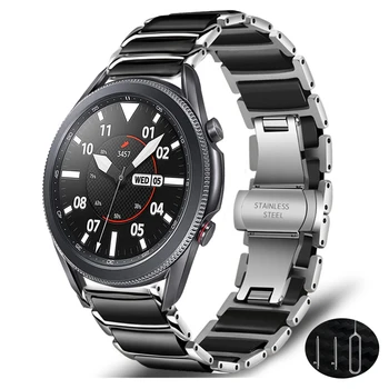 para samsung galaxy watch 3 45mm 41mm banda de luxo, pulseira de Cerâmica galaxy watch 4 Clássico 46mm 42mm 44mm 40mm active 2 wriststrap