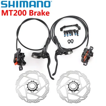 Shimano MT200 MTB Mountain Bike Travões de Disco Hidráulicos definir Incluído MT200 Alavanca de Freio Disco de Freio Pinça Postmount