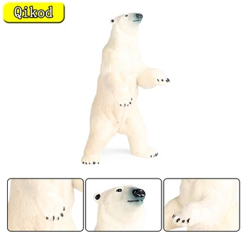 Simulação De Pé De Urso Polar Animal Modelo Figura Colecionável Brinquedo De Animais Selvagens, Figuras De Ação, De Crianças De Plástico De Brinquedo Para Crianças Presente