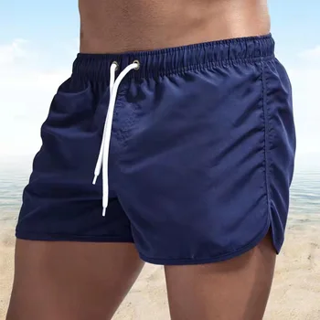 Verão de Homens de Sunga Urso Impresso Shorts Marca de Beachwear Sexy sungas Homens Maiô Cintura Baixa Respirável Praia de Surf
