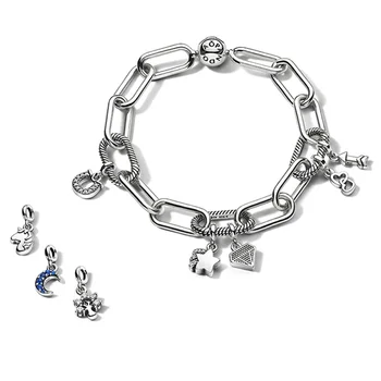 2022 Mulheres Popular da Jóia bracelete Frisado ajuste de prata 925 original Pandora DIY Fazer jóias com cercadura charme presente