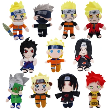 21-30 cm de Anime Naruto Brinquedos de Pelúcia Uzumaki Naruto, Sasuke, Kakashi, Gaara Uchiha Itachi Figura Recheado de Bonecas Pingente de Presentes das Crianças