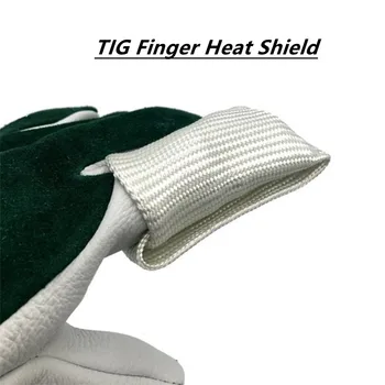 TIG Dedo Escudo de Calor Tampa do Protetor de Proteção contra o Calor de Soldagem TIG Dicas de Luvas de Alta Temperatura Resistente de Fibra de vidro Dedo Berços