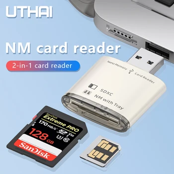 Novo NM Leitor de Cartão Multi-Função USB SD Cartão Duplo de Metal de Dois-em-Um Compatível Com Sistema Windows/Mac OS/Linux