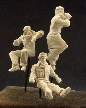 1/35 antiga tripulação incluem 3 homem de Resina Modelo figura kits em Miniatura gk Unassembly sem pintura