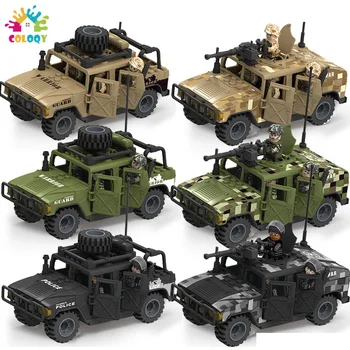 Crianças Brinquedos Verde Militar Carros Hummer Blocos De Construção Preto Amarelo Jepp Tijolos De Brinquedos Educativos Para Crianças, Presentes De Natal