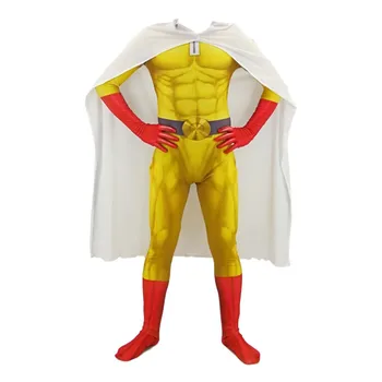 UM SOCO HOMEM trajes Ainclu Mens Meninos de Trajes Cosplay de Super-herói Saitama Cosplay Bodysuit de Halloween Macacões Roupas
