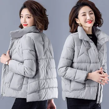 Inverno Mulheres Novas a Luz para Baixo de Casaco de Algodão Curto Slim coreano Mulheres Casaco de Algodão