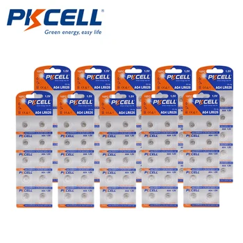 100Pcs(10Pc/Cartão) PKCELL 1,5 V AG4 Bateria SR626 377 LR626 LR66 SR66 Célula de Bateria de Relógio