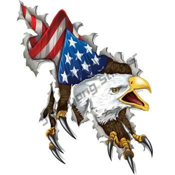 A Águia Rasga, Bandeira Americana Ferramenta De Fundo De Caixa De Adesivo De Vinil Decalque Pára-Brisa Traseiro De Um Capacete De Motociclista Adesivo KK13cm