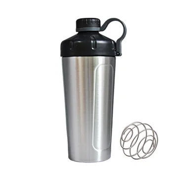 Shaker Garrafa Grande Volume de Aço Inoxidável Portátil Shaker Com Agitação Bola de GINÁSIO de Nutrição, Pó de Proteína de Garrafas de Água