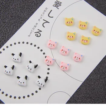 5Pcs Novo Kawaii Sanrio Anime Pochacco Bonito dos desenhos animados de Animais Diy Resina Caso de Telefone Patch Jóias Acessórios de Brinquedos para Meninas