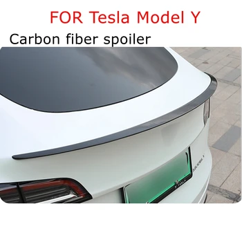 Para o Tesla Model Y fibra de Carbono Spoiler Traseiro Tronco asa P Style 2017-2022 FRP Carbono Fosco