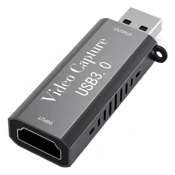 HDMI, Placa de Captura de Vídeo, 4K HDMI USB 3.0 Jogo Capturar 1080P Audio Grabber Vídeo para Transmissão ao Vivo de Jogos de Conferências