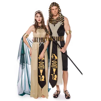 A Rainha Egípcia Cleópatra Fantasia Princesa Traje Mulheres Sexy Antigo Faraó Roupas Vestidos De Trajes De Homens Adultos Do Sexo Feminino Fantasia