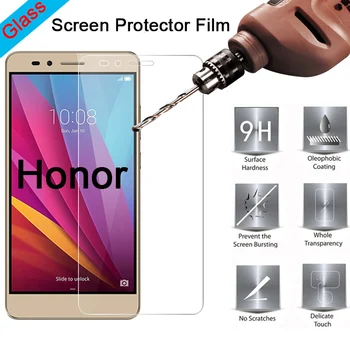 Vidro temperado para Honra 7X 8X 6X 5X 4X 3X Max Telefone Película de Proteção Protetor de Tela do Filme para o Huawei Honor 6C Pro 4C 5C Vidro