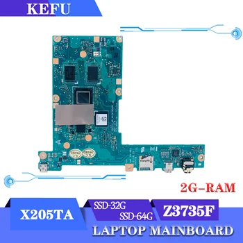 KEFU X205TA Notebook placa-mãe Para ASUS EeeBook X205 X205T X205TAW Laptop placa-Mãe Z3735F 2GB-RAM 32G/64G-SSD