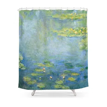 Os Lírios De Água 1906 Por Claude Monet Cortina De Chuveiro Do Poliéster Impermeável Tecido De Decoração Do Banheiro Multi-Tamanho Cortina De Chuveiro