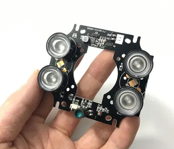 Novo 4 matriz de IR do Ponto do diodo emissor de Luz Infravermelho da placa para CFTV Câmeras de visão noturna Para o Exterior Câmera à prova d'água 45 / 60 / 90 graus