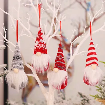 Decoração De Natal Sem Rosto De Boneca De Enfeites De Árvore De Natal Cartoon Doll Christmass Pingente De Árvore Cartoon Doll Acessórios