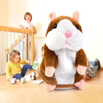 Falando Hamster Repete O Que Você Disse Educacional Falando De Brinquedos De Pelúcia Rato De Estimação Gravação De Som Recheado De Boneca De Criança Presentes