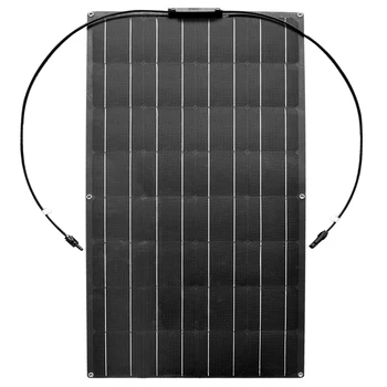 ETEF Flexível Painel Solar 100W 200w 12V branco / preto Monocristalino de célula solar para o sistema de bateria do kit de carregador