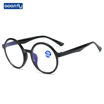Seemfly Rodada Anti-azul Armações de Óculos Vintage Colorido Quadro de Limpar Lente de Óculos da Marca Clássico de Óptica, Óculos Unissex Óculos