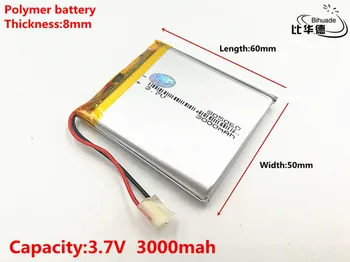 805060 3.7 V bateria de lítio-ion polímero bateria de 3000 mah veículo viajando gravador de dados de LED