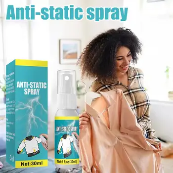30ml de Cabelo Spray anti-estático Estático Para Roupas de Balanceamento de Spray de Duração Anti-Rugas Casa de Rugas & Estático Removedor de Sprays
