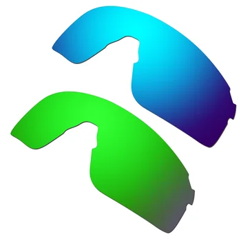 HKUCO Polarizada de Substituição de Lentes Para EVZero Lâminas de Óculos de sol Azul/Verde 2 Pares