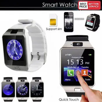 DZ09 Smart Watch Android Bluetooth compatível com o Smartwatch Telefone de Fitness Tracker Inteligente Relógios Subwoofer Mulheres Homens