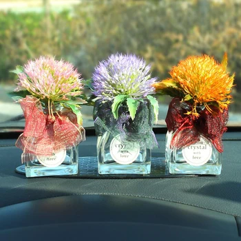 Interior do carro Ornamentos planta em Vaso de Flor Decoração Interior do Carro Acessor Sala de estar, Quarto Perfume Aromatherap Presente da Jóia