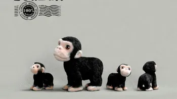miniflocking figura modelo de simulação de brinquedo de presente das Crianças Japonesas simulação de zoológico de animais boneca orangotango mãe e filhos 4pcs/set