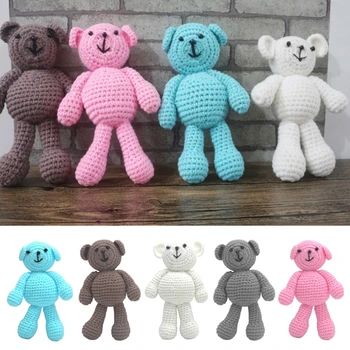 N80C de Crochê de Algodão Urso de peluche o Conforto do Bebê de Brinquedo Artesanal de Costura Boneca Bebê Empresa Boneca para a Criança Fotografia de Suprimentos